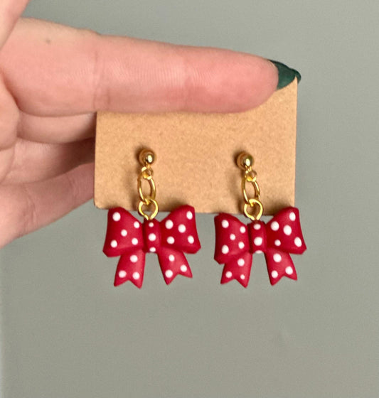 3D valentines bow dangle