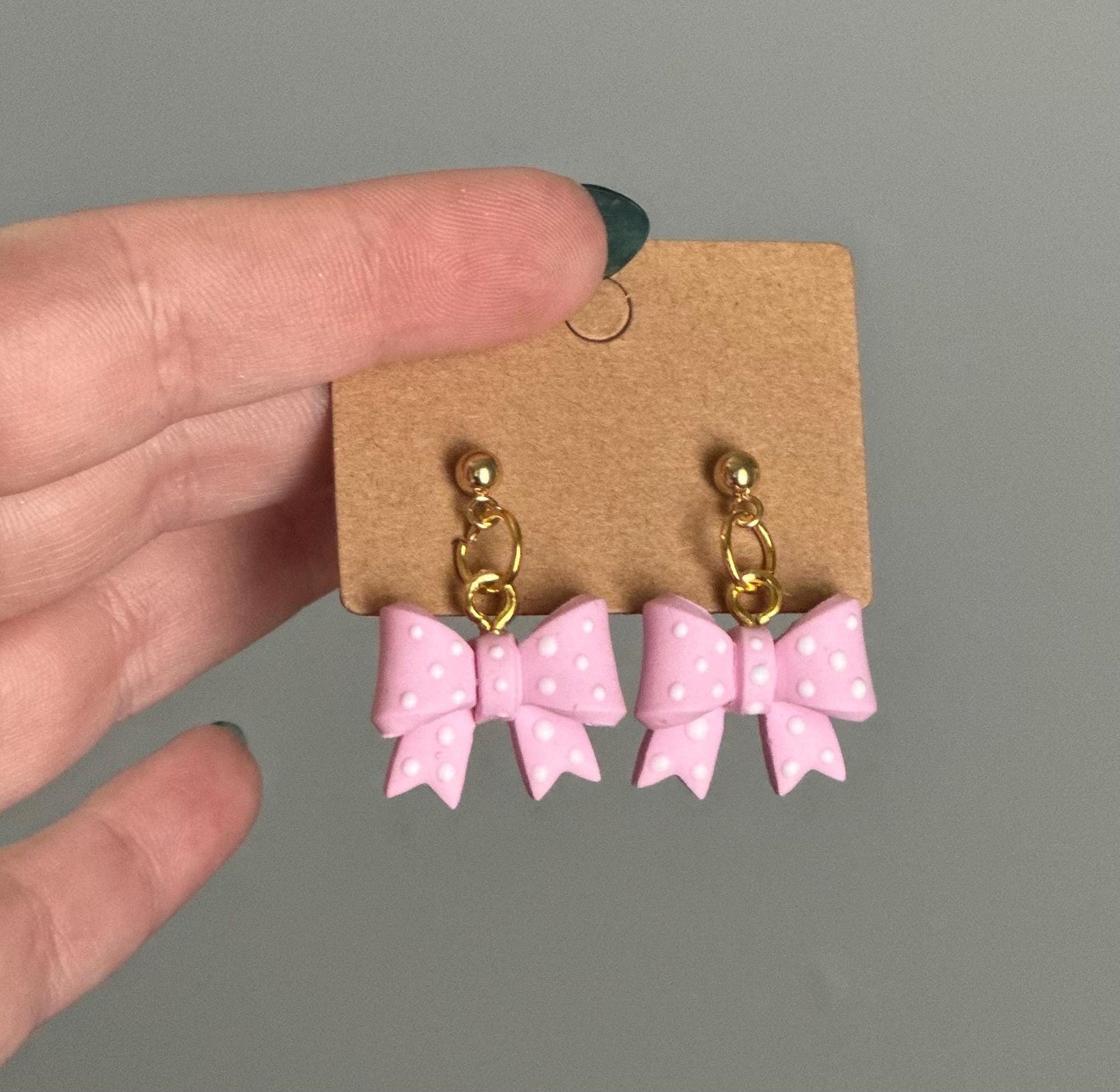 3D valentines bow dangle