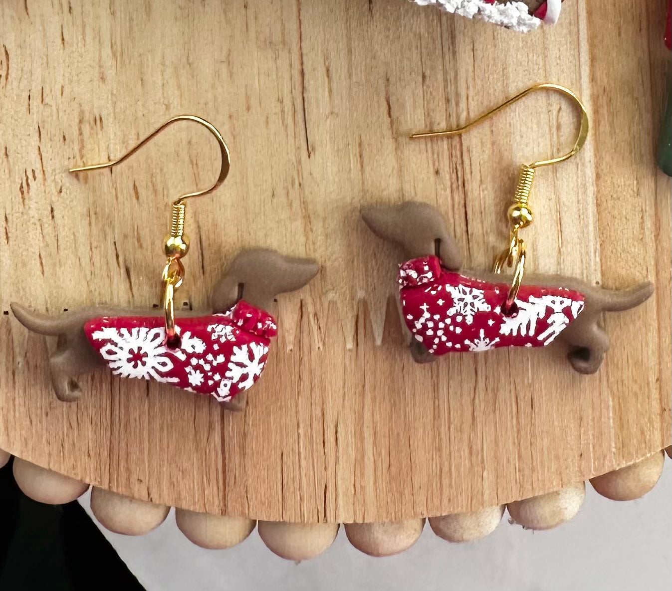 Weiner Dog Christmas Sweater Dangle