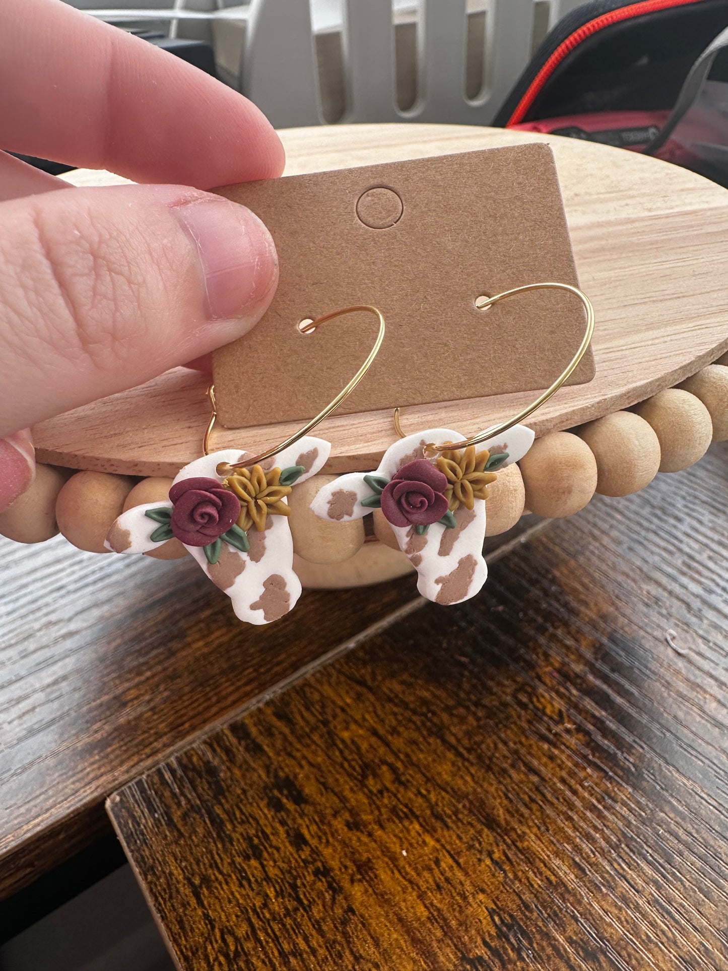 Fall flower cow hoops