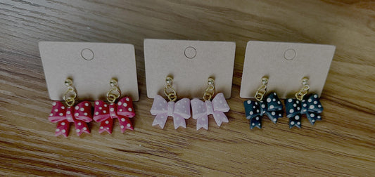 3D valentines bow dangle