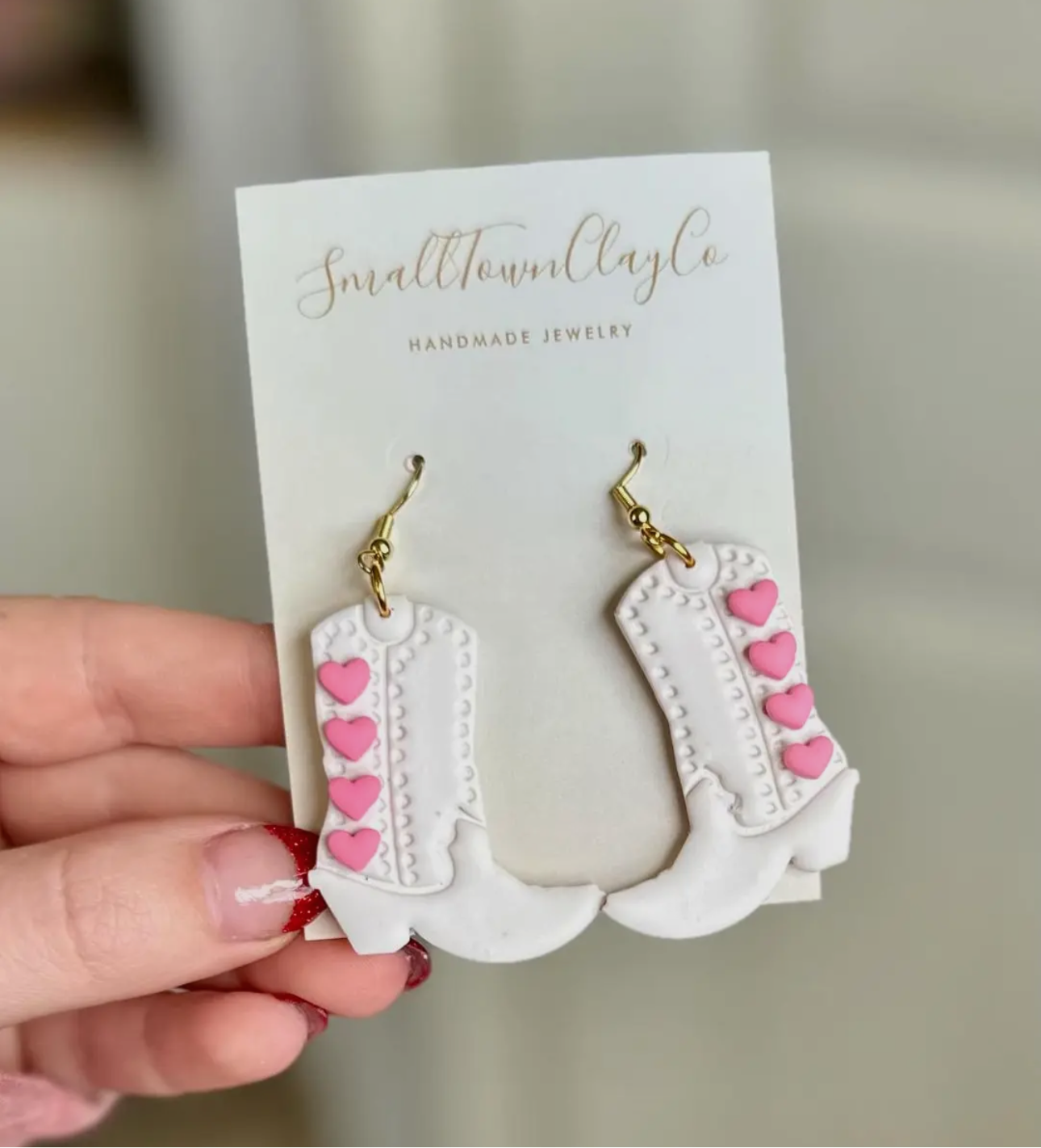 Heart cowgirl boot dangle