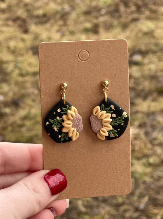 Black Sunflower dangle
