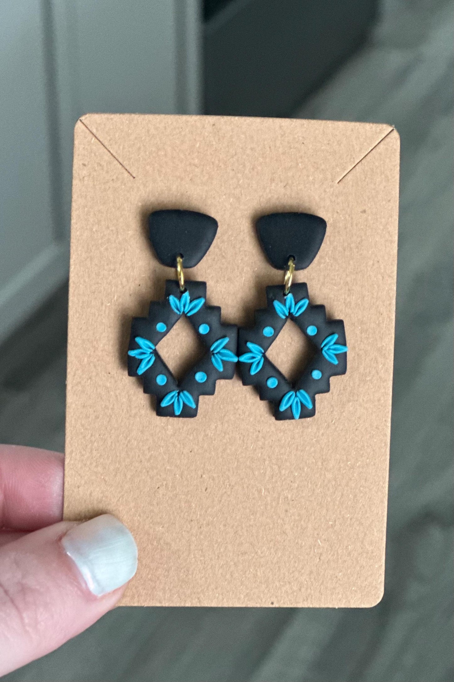 Western turquoise dangle