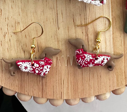 Weiner Dog Christmas Sweater Dangle