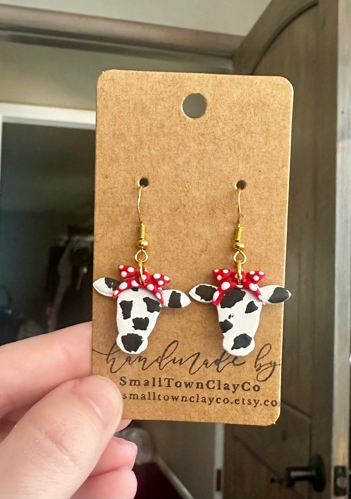 Red bandana cow dangle