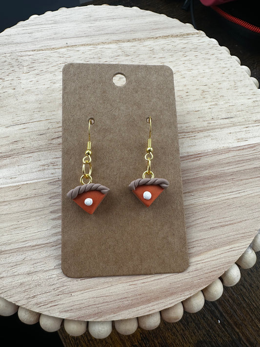 3D pumpkin pie dangle